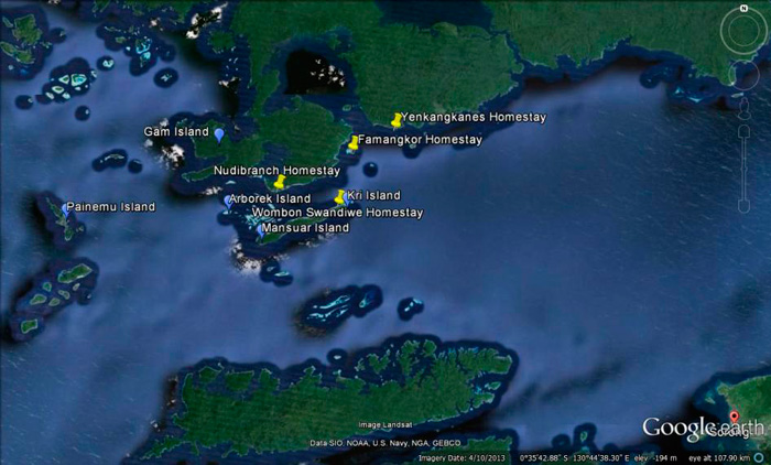 Raja Ampat map